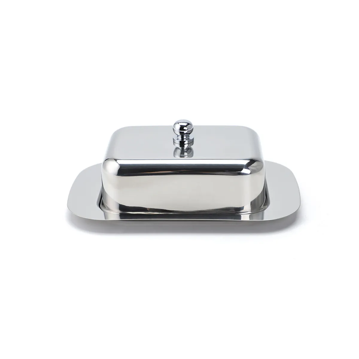Butterdose aus Edelstahl, hochwertige Butterschale, Butterbox mit Deckel, 250 gr Butter