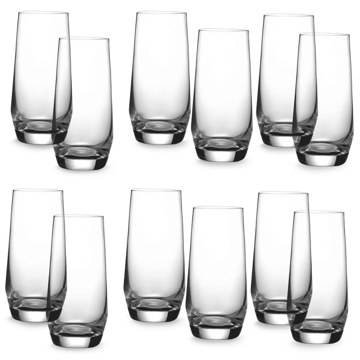 Wasser- & Saftgläser Set 12-teilig, 340 ml – Robuste Trinkgläser, spülmaschinenfest