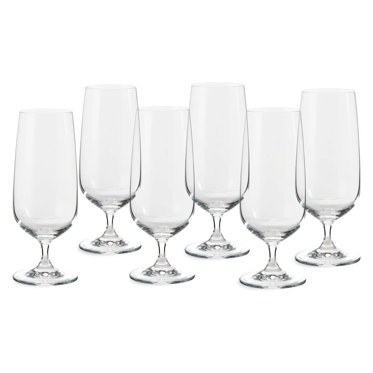 Bier-Gläser 6er Set, 420 ml - Pilsgläser, Robuste Biertulpen, spülmaschinenfest
