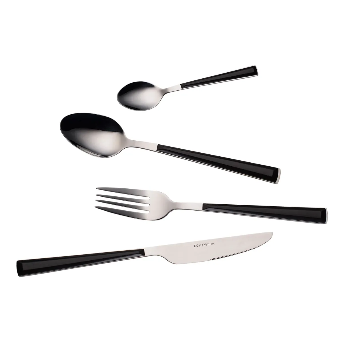 Besteck Set "Basic" 16tlg, mit Kunststoffgriffen, Campingbesteck, Picknickbesteck