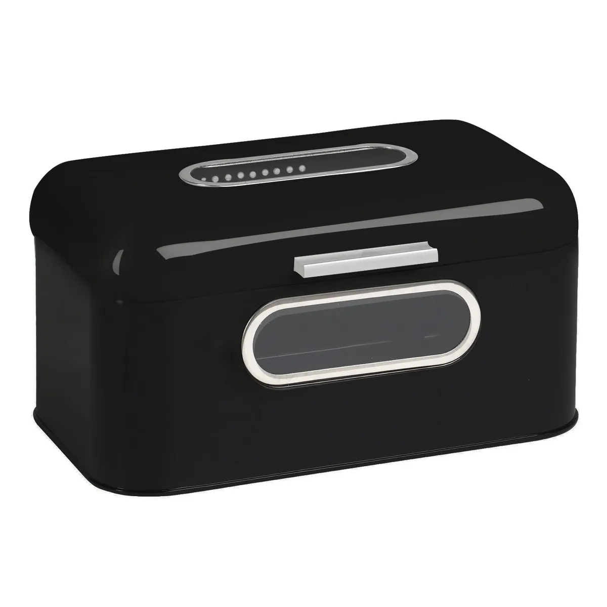 Brotkasten "Small", Retro-Brotbox aus Metall mit 2 Sichtfenstern