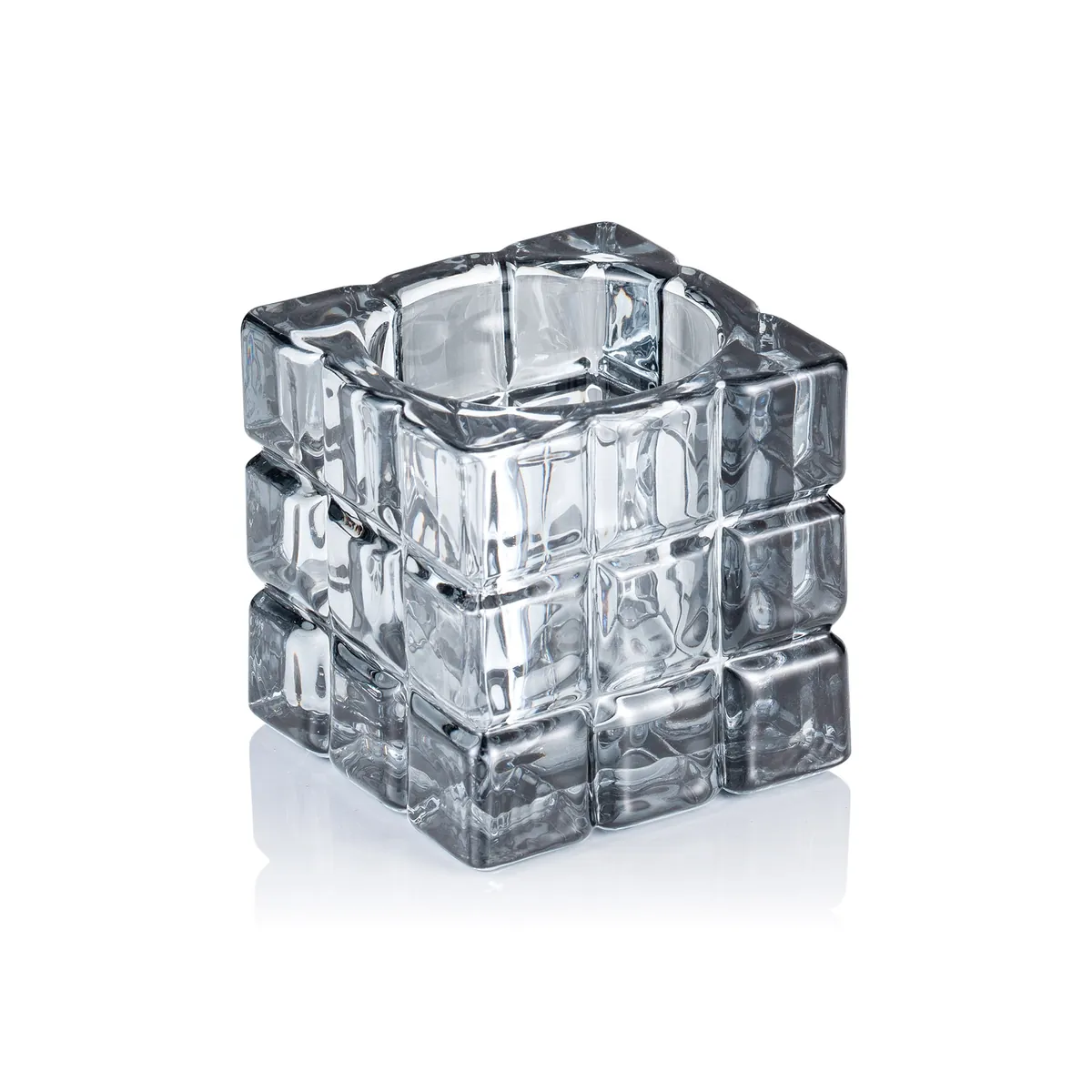 Cube Smoke Grey YUYU, 6,5 x 6,5 x 6,5 cm, Glas
