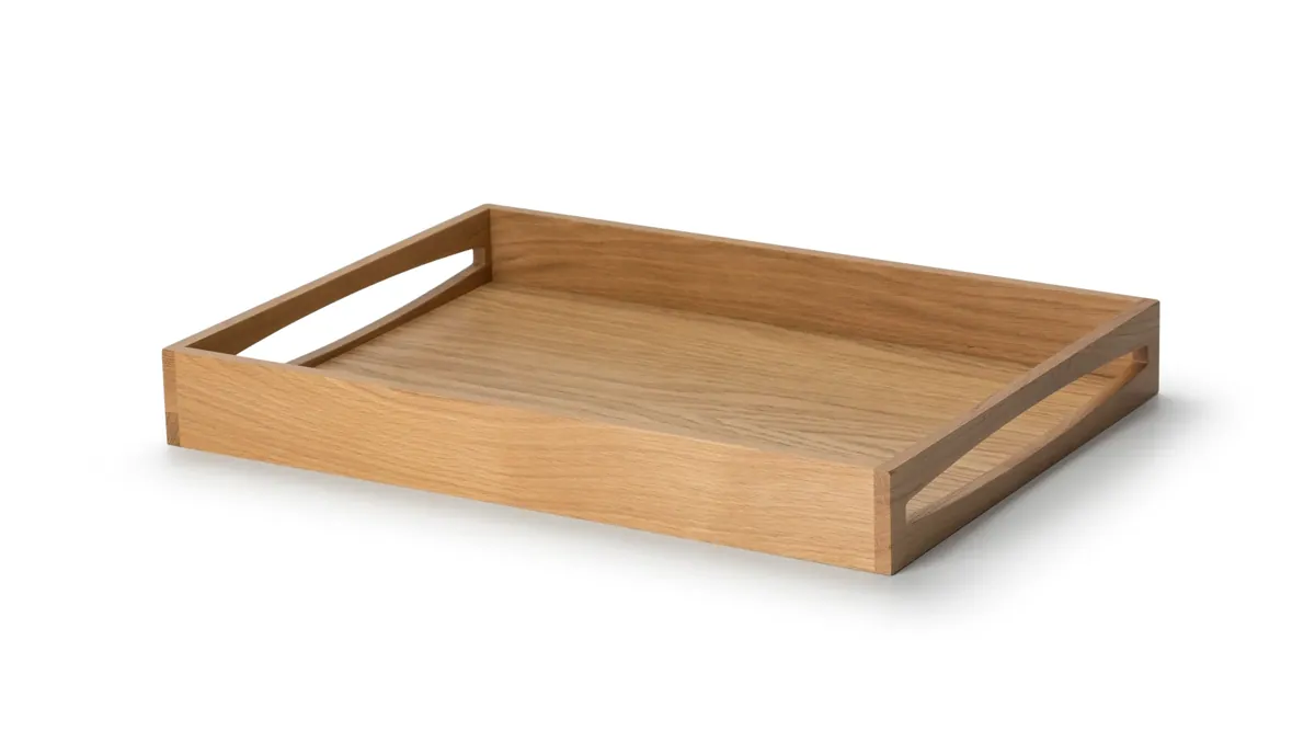 -Continenta- Tablett rechteckig "Eichenholz" 49x35x6,3cm