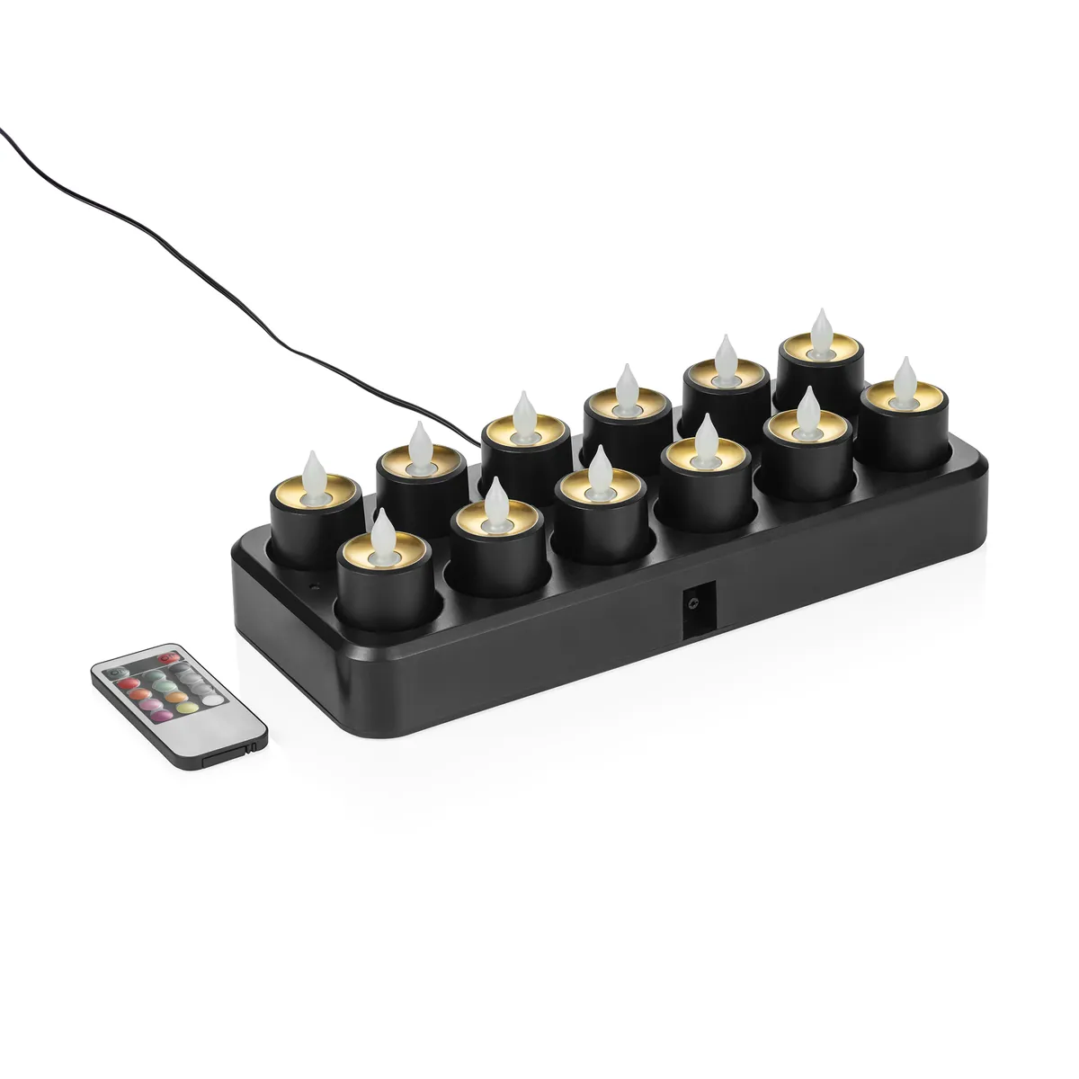 LED Teelichter Multi-Color YUYU, 30 x 14 x 3 cm, wiederaufladbar, Kunststoff