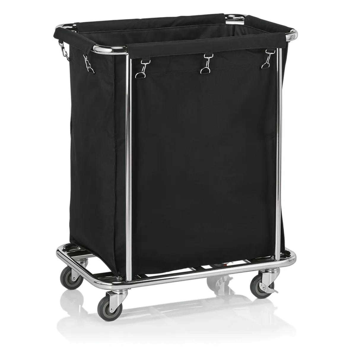 Wäschewagen schwarz65 x 45 x 84 cm, verchromt/Nylon