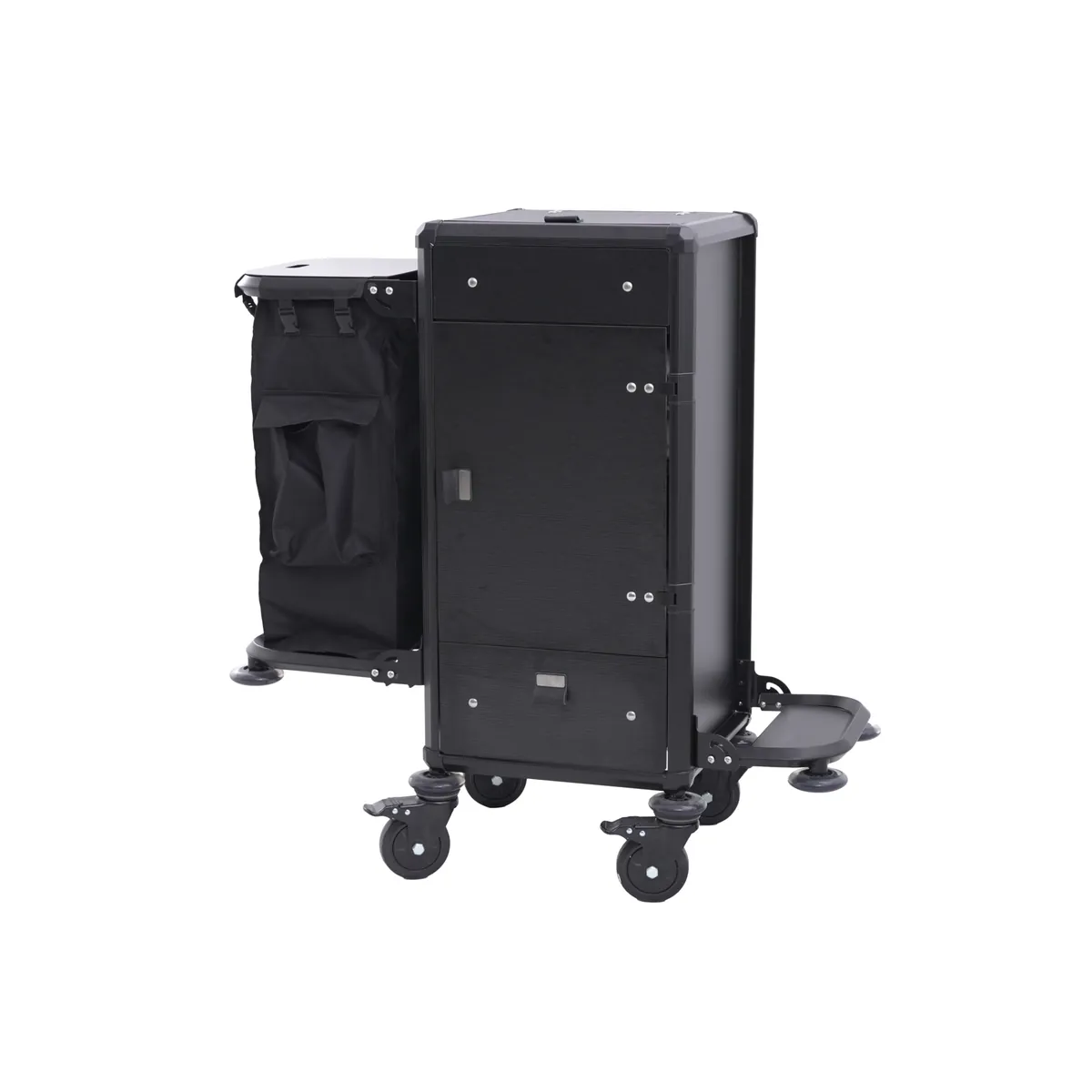Zimmerservicewagen, 50 x 50 x 110 cm, Aluminium, HPL, ABS-Kunststoff