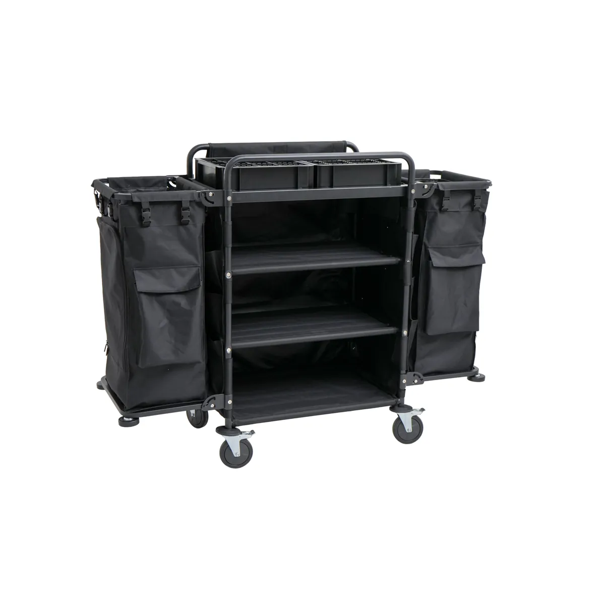 Zimmerservicewagen, 150 x 55 x 110 cm, Stahl, Plastic, Nylon