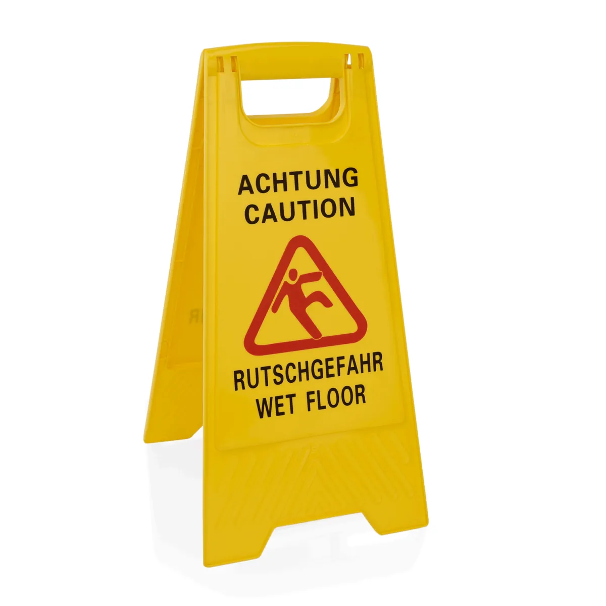 Aufsteller Achtung Rutschgefahr, 42 x 30 x 60 cm, Kunststoff gelb