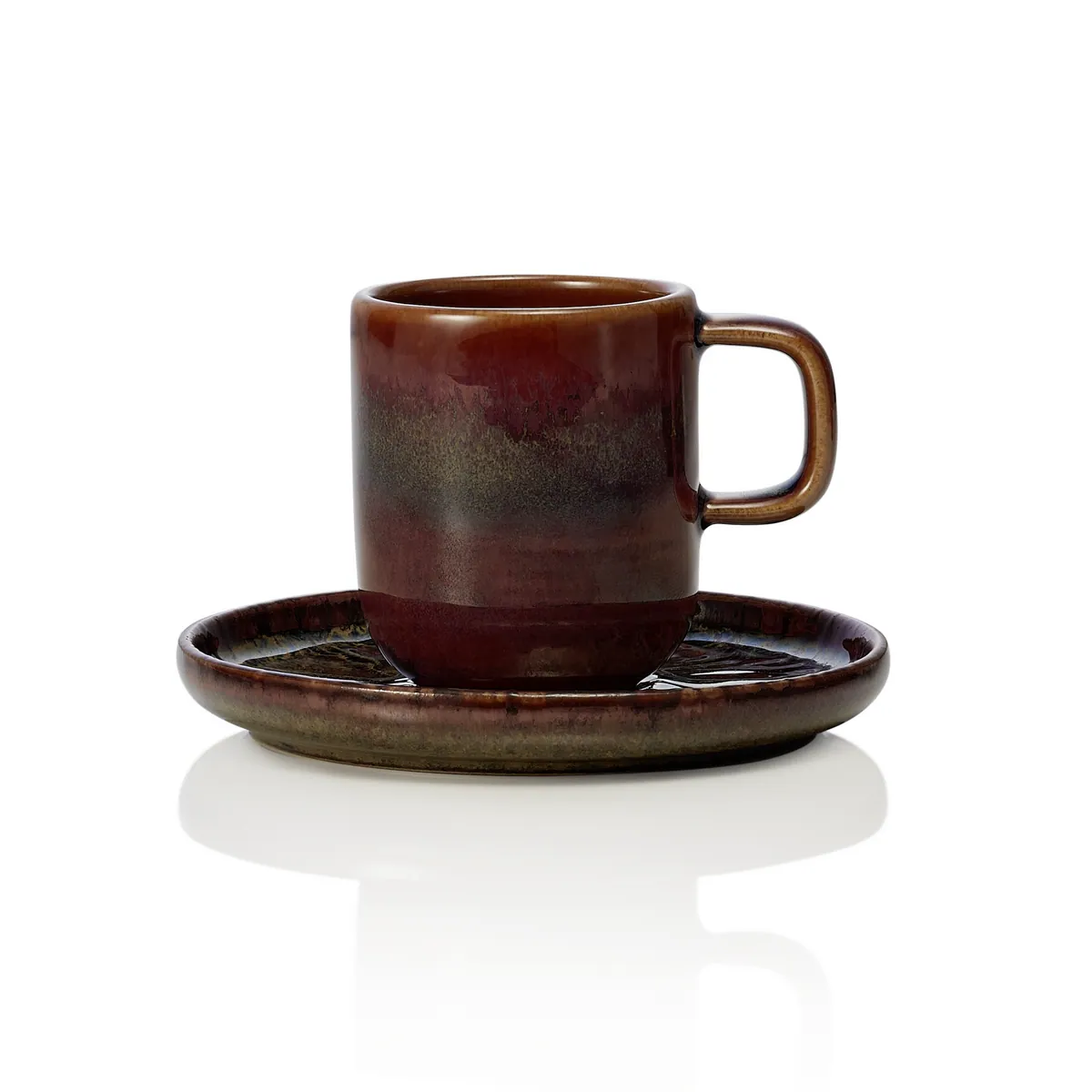 Espresso- und Untertasse 6er-Set ROCKZZERO, 90 ml, one amazonas, Steinzeug
