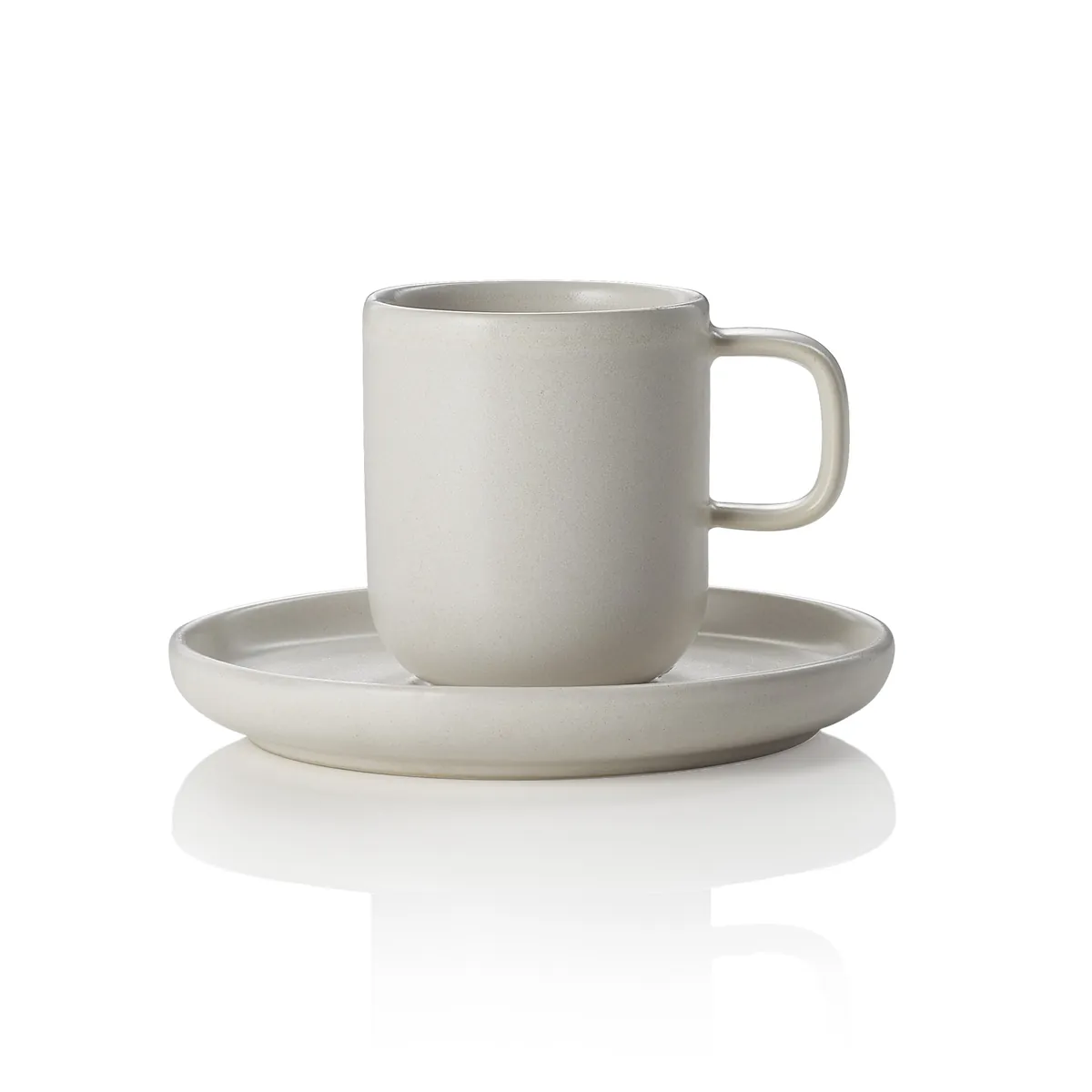 Espresso- und Untertasse 6er-Set ROCKZZERO, 90 ml, one light rock, Steinzeug
