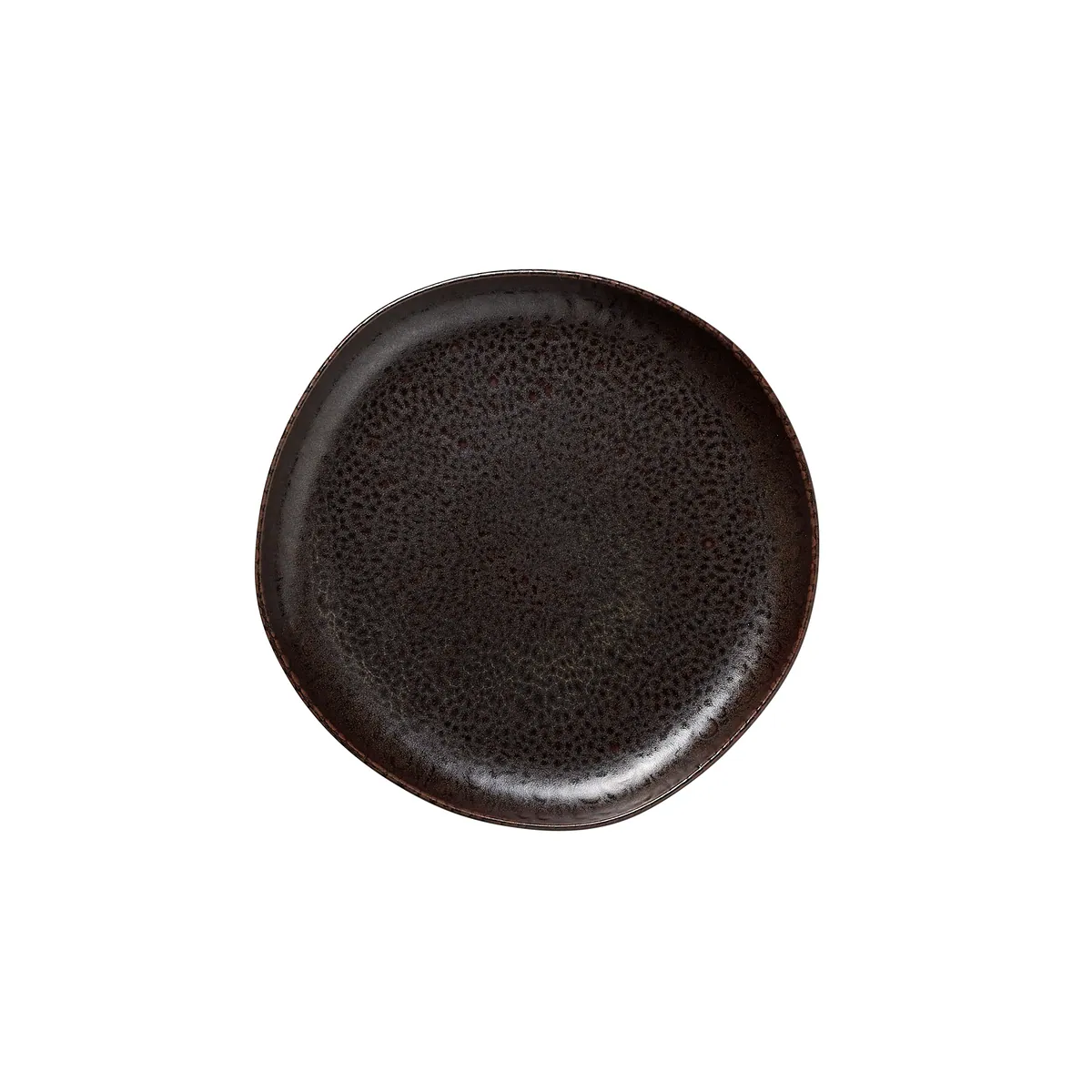 Teller Set ROCKZZERO, flach, Ø 22 - 28 cm, organic metallic brown, Steinzeug