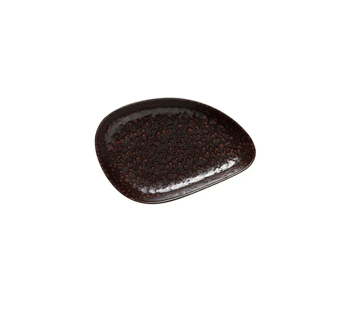 Snackteller Set ROCKZZERO, 14,5 x 9,5 cm, organic metallic brown, Steinzeug