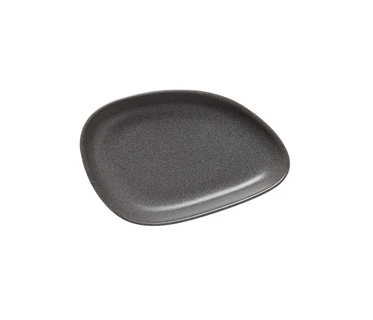 Snackteller Set ROCKZZERO, 14,5 x 9,5 cm, organic stone grey, Steinzeug