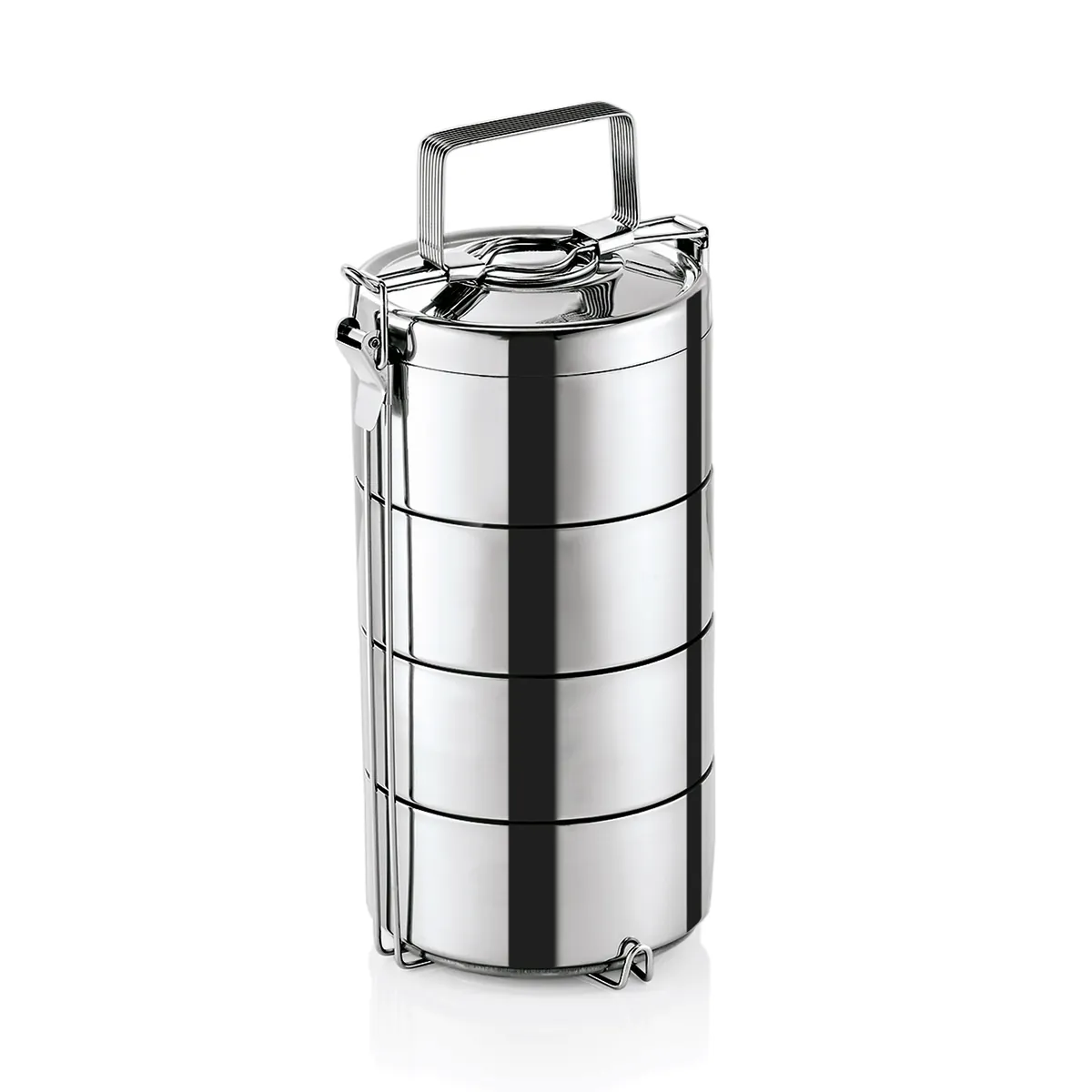 Thermoetagentransportbehälter mit 3 Speiseeinsätzen á 0,6 ltr., Edelstahl
