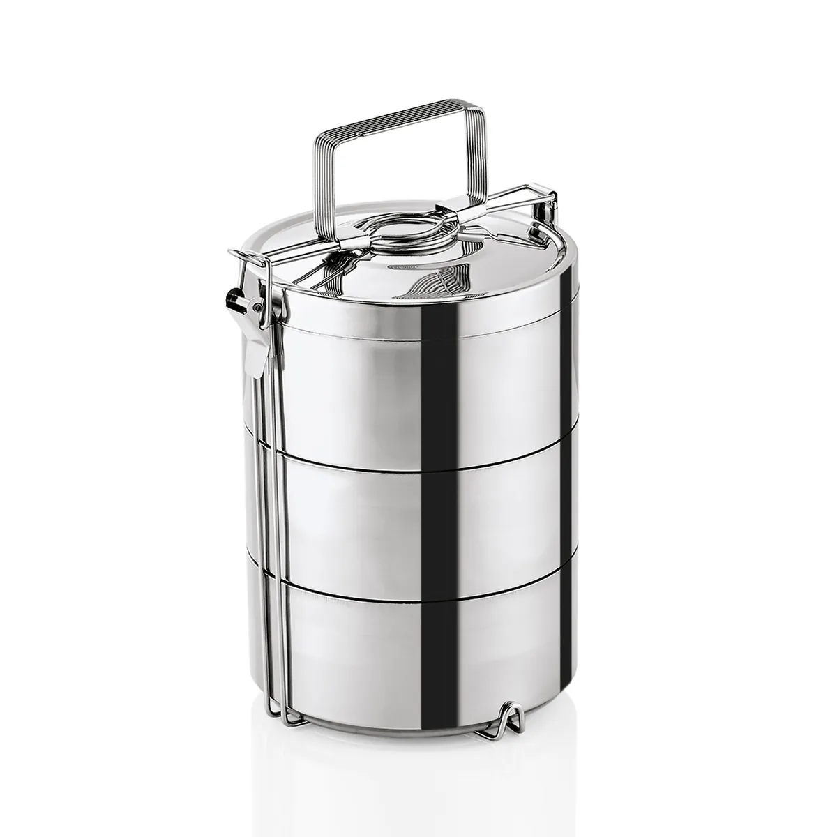 Thermoetagentransportbehälter mit 4 Speiseeinsätzen á 0,9 ltr., Edelstahl