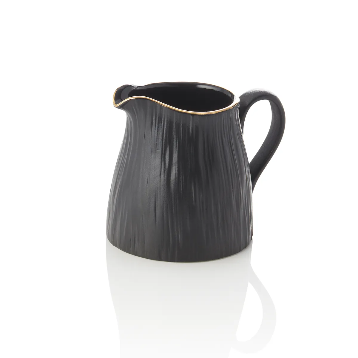 Gießer 6er-Set MAYA KURO, Ø 4,5 cm, 100 ml, schwarz, Porzellan
