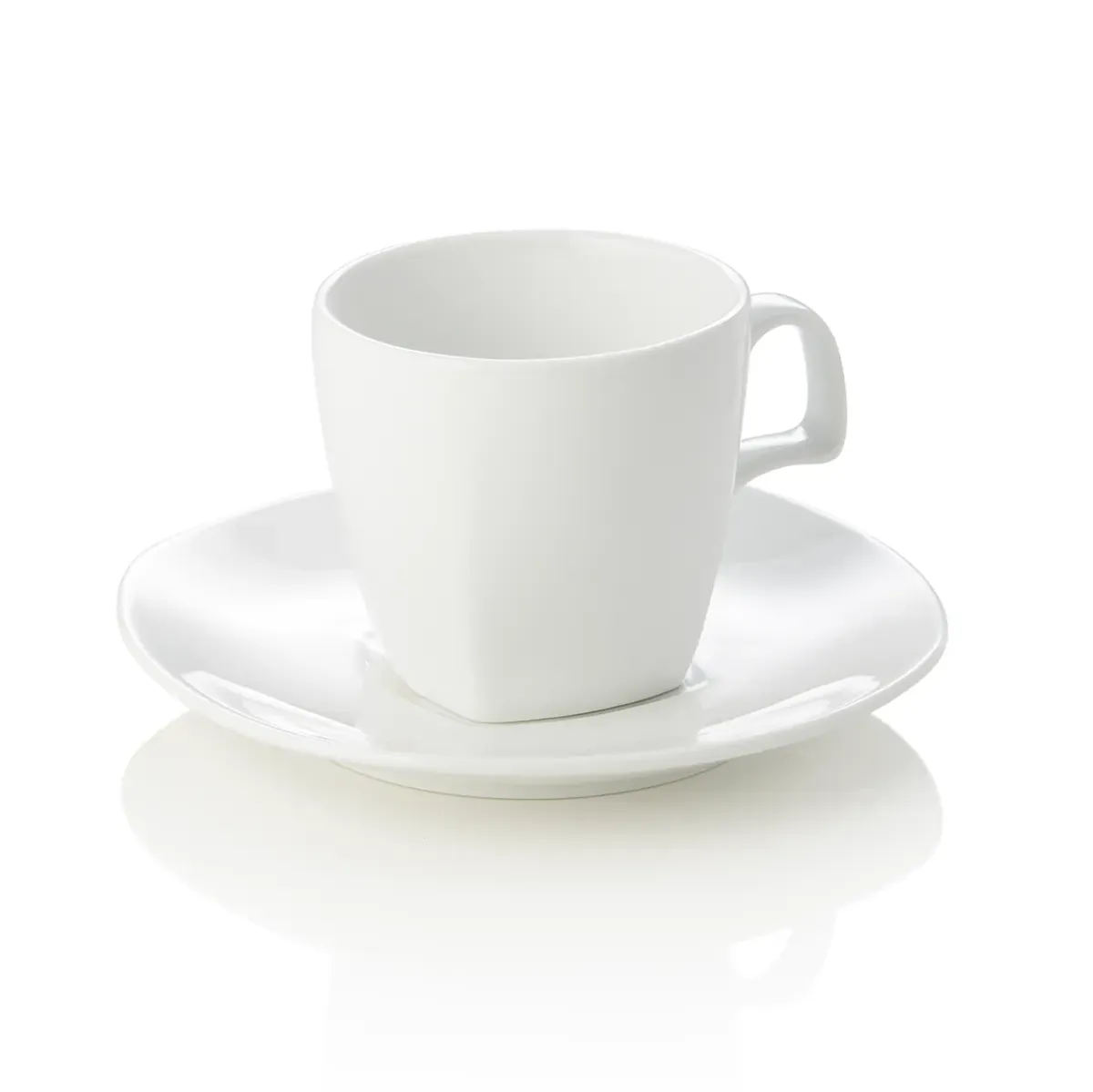 Cappuccinotasse mit Untertasse 4er-Set, 180 ml, Porzellan