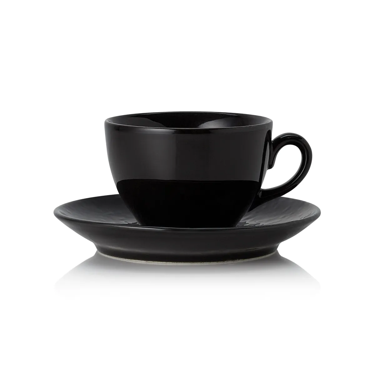 Ober- und Untertasse 6er-Set VIDA NIGHT, 220 ml, night, Porzellan
