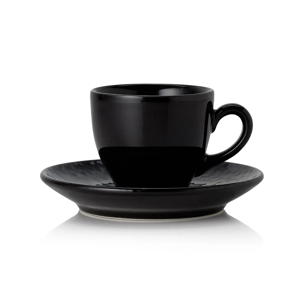 Espresso- und Untertasse 6er-Set VIDA NIGHT, 90 ml, night, Porzellan