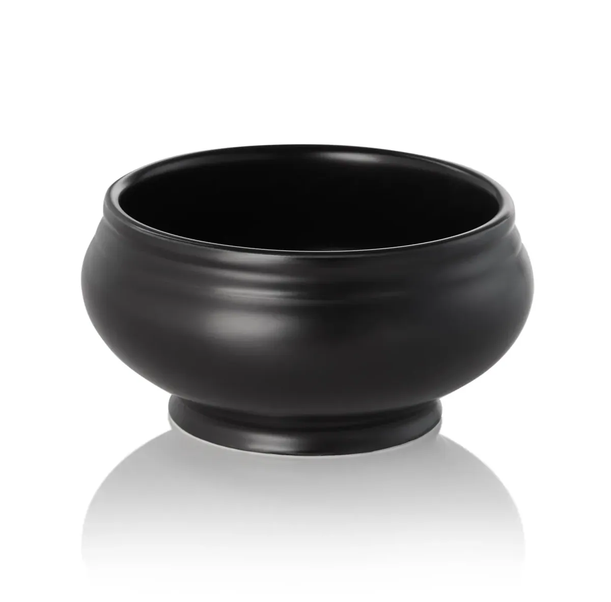 Terrine, 0,5 ltr., Ø 12,5 cm, schwarz matt, Porzellan