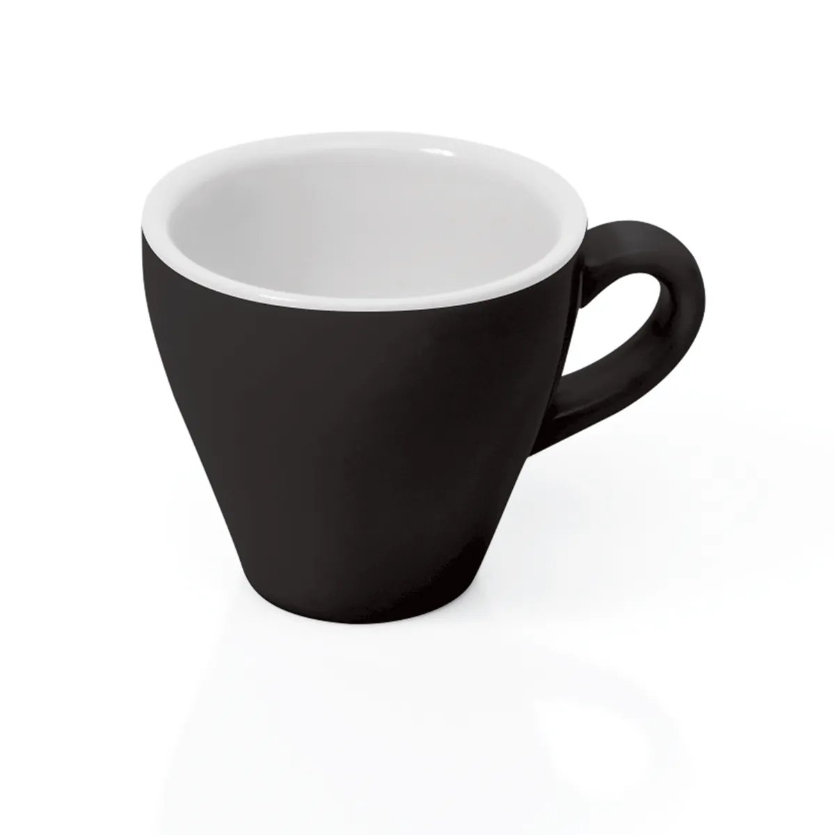 Espresso 6er-Set ITALIA BLACK, Tasse oder Untertasse wählbar, Porzellan