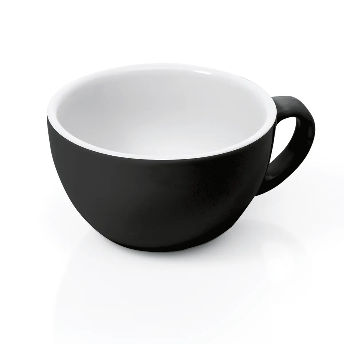 Cappuccino Tasse 6er-Set ITALIA BLACK, 200 oder 280 ml, Porzellan
