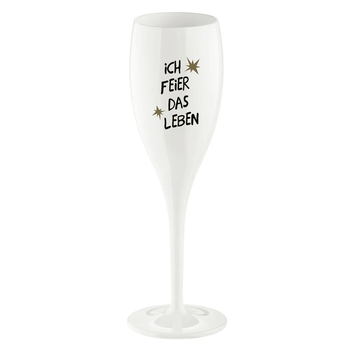 CHEERS NO. 1 ICH FEIER DAS LEBEN Superglas 100ml mit Druck