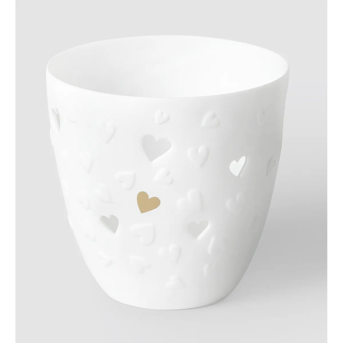 Poesielicht Goldene Herzen D.9,5cm H.9cm