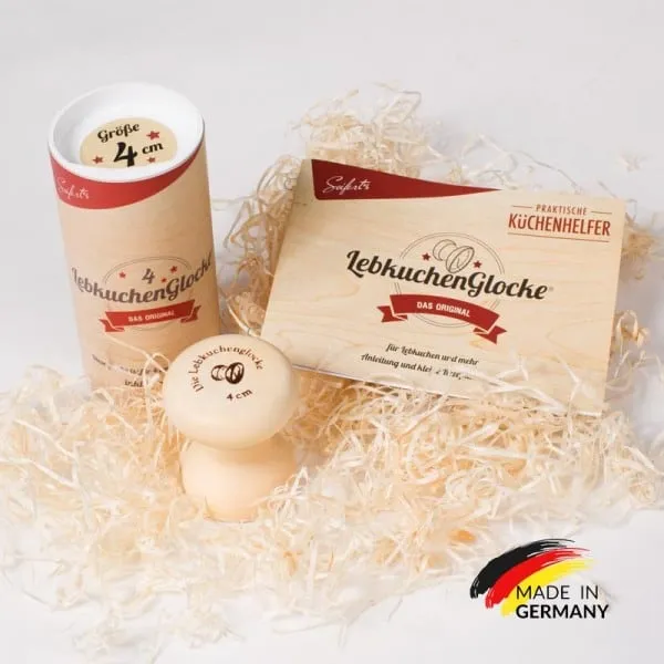 Lebkuchenglocke®️ 4 cm (inkl. Rezeptheft & Anleitung)  Ein fränkisches Original, mit Liebe gemacht.