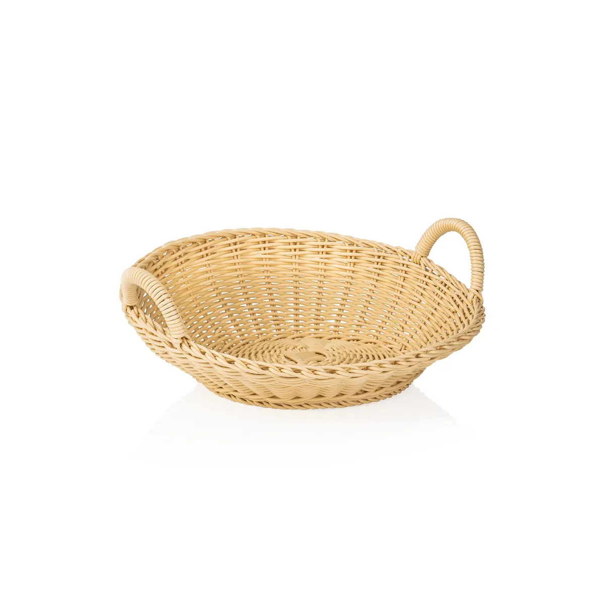 Brötchenschütte mit Griff Weaver Pro Systemkörbe, Ø wählbar, Höhe 12/6,5 cm, hellbeige, Polypropylen, BPA frei