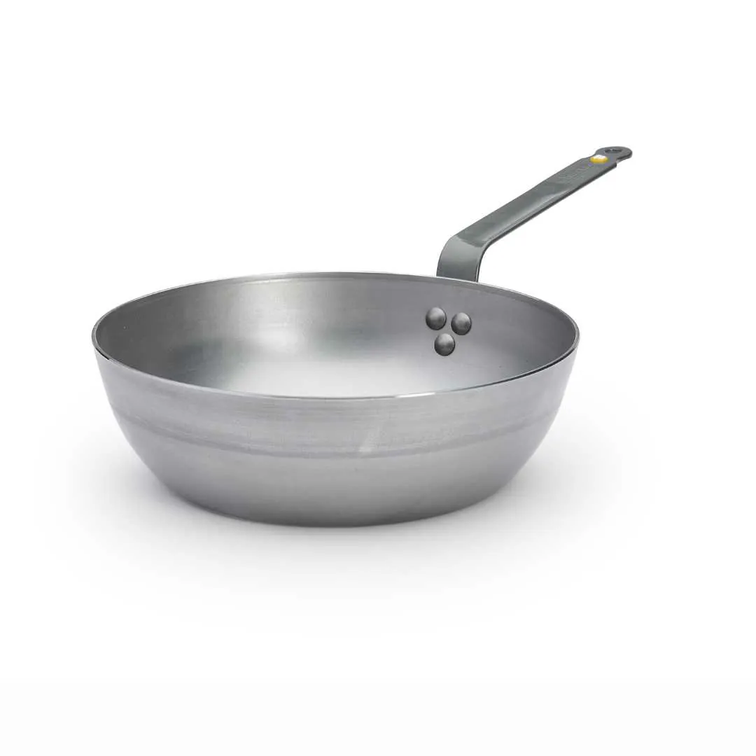 DE BUYER Bauernpfanne MINERAL B 28 cm Sauteuse Schwenkpfanne Eisenpfanne hoch