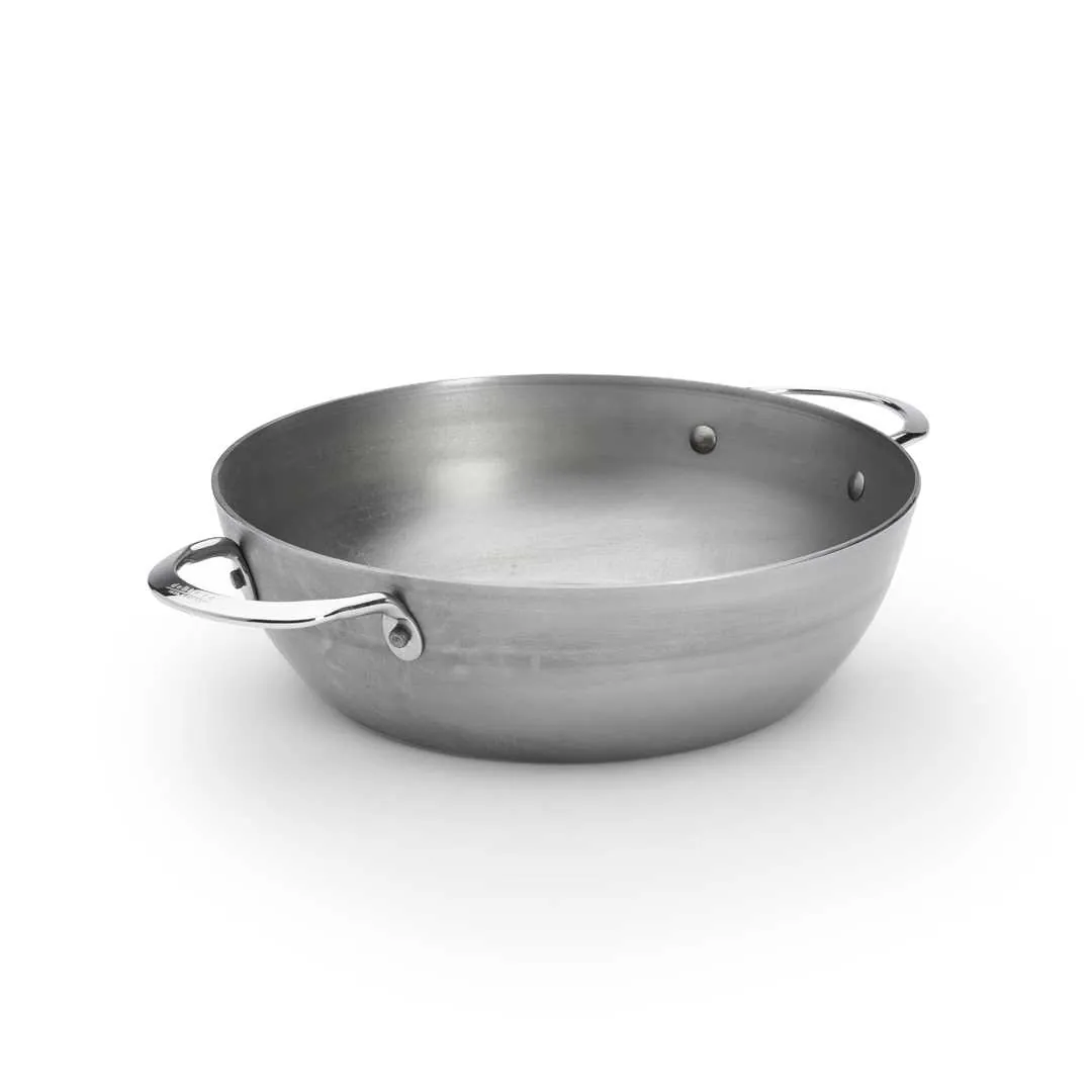DE BUYER Bauerntopf MINERAL B 24 cm hohe Eisenpfanne mit 2 Griffen