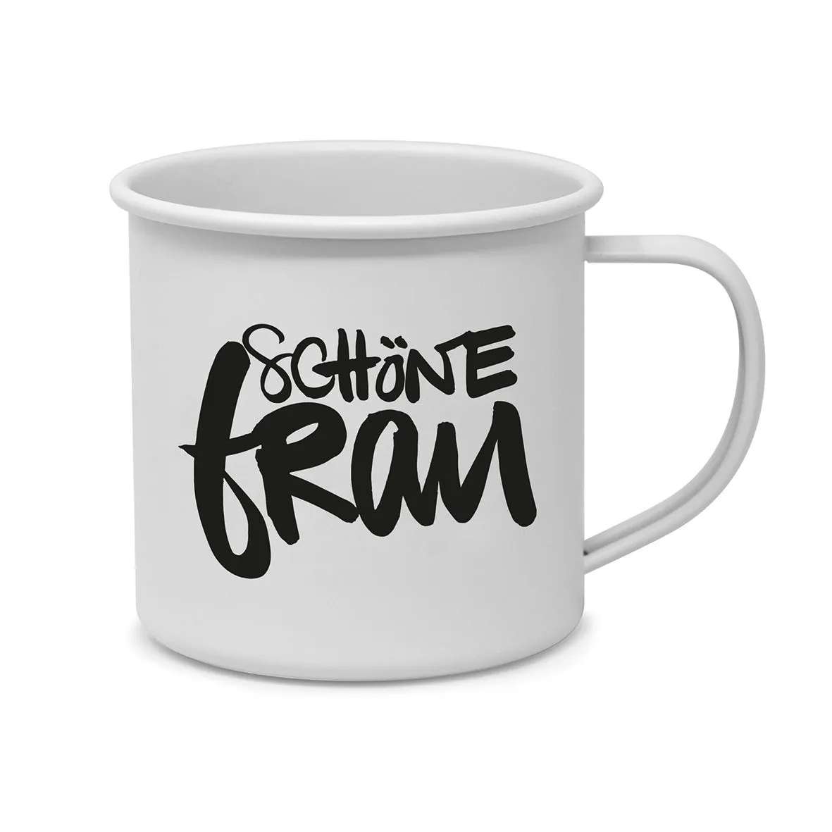 PPD Metalltasse Happy Metal Mug, Schöne Frau