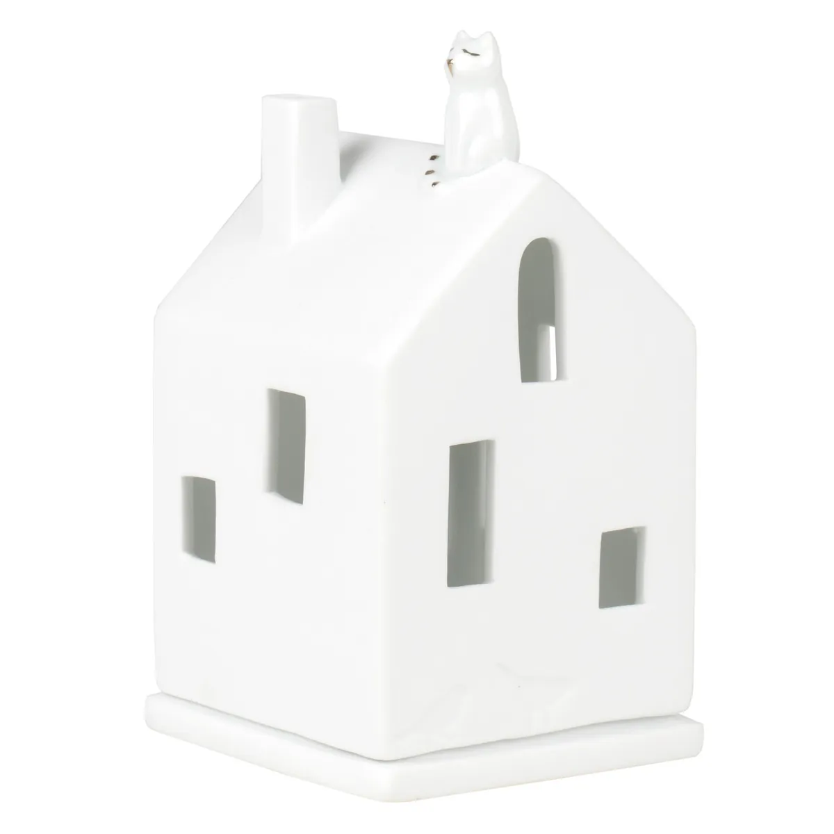 Lichthaus Katze 7x7x13,5cm