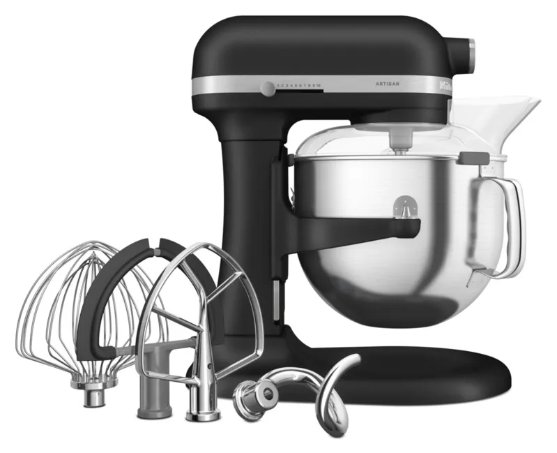 KitchenAid ARTISAN 6,6 L Küchenmaschine mit Schüsselheber 5KSM70SHXEBK Matt Schwarz