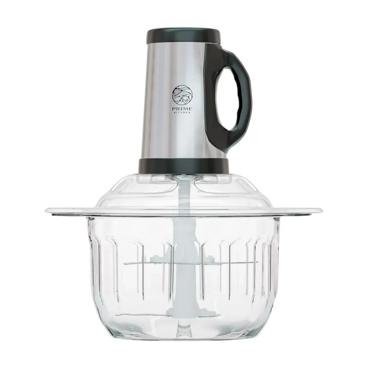 Prime Kitchen Elektrischer Zerkleinerer – 2L, 3L, 5L Glasbehälter – Edelstahlklingen & 3 Stufen für Gemüse, Fleisch, Nüsse & Eis
