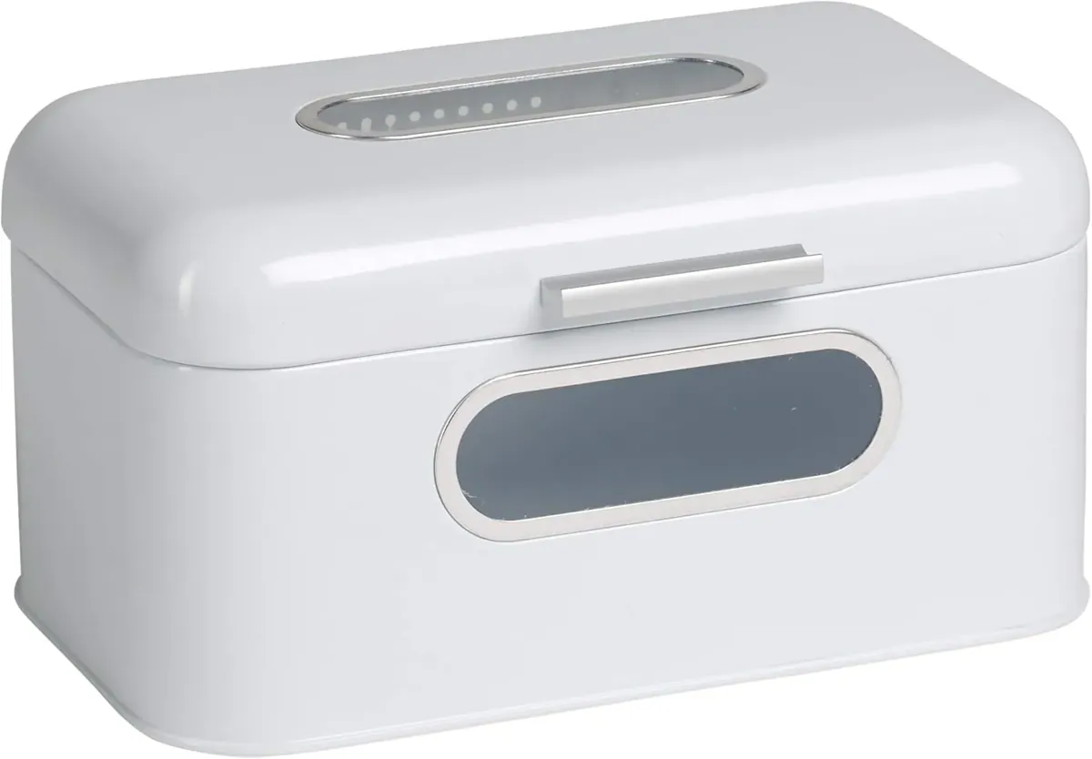 Brotkasten "Small", Retro-Brotbox aus Metall mit 2 Sichtfenstern