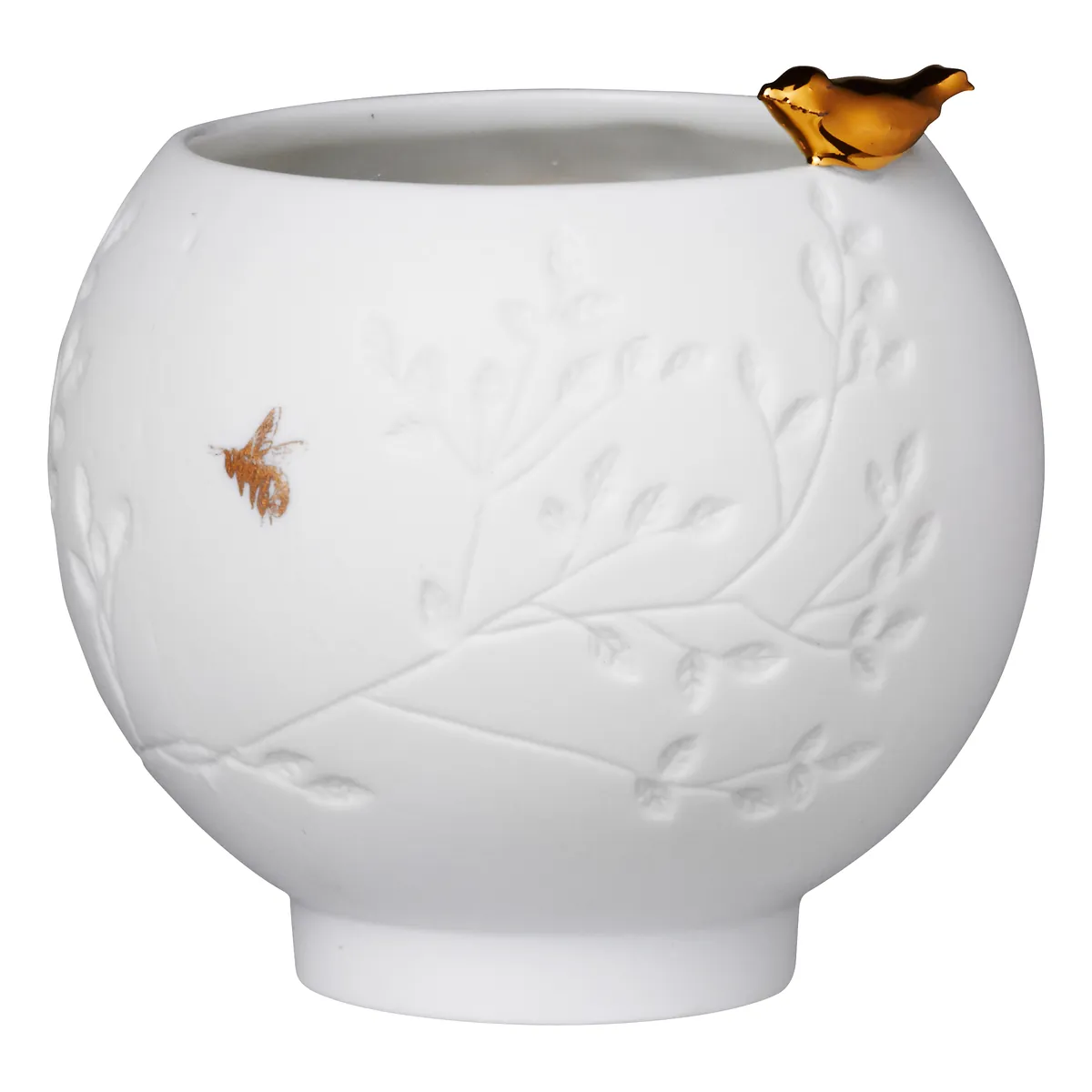 PG Goldvogel Schale,Teelicht Vogel D.7,5cm