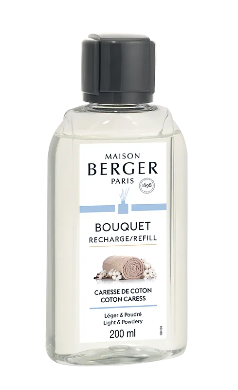 -Maison Berger Paris- Bouquet Refill "Zarte Baumwollblüte/Caresse de Coton", Raumduft Diffuser 200ml