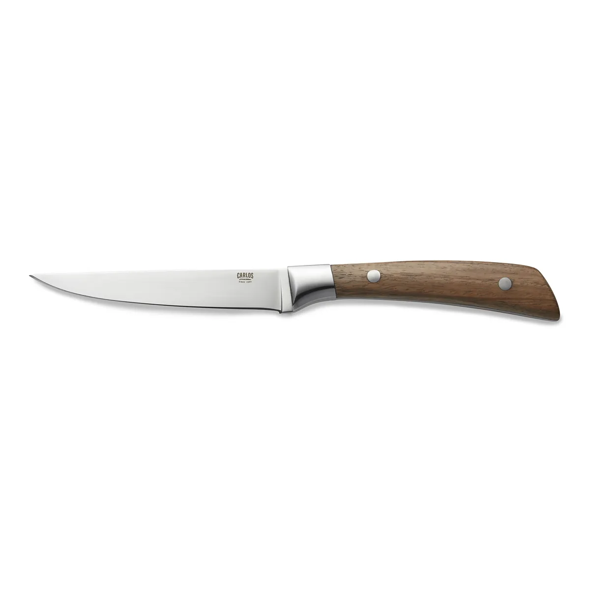 Steakmesser Set CARLOS, 24 cm, Set á 6 Stück, Klingenstahl 420, Holz