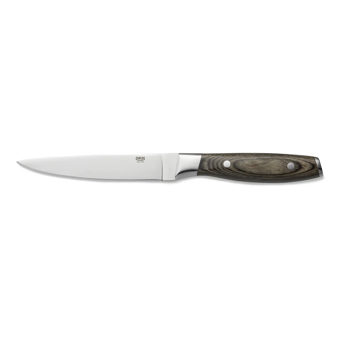 Steakmesser Set CARLOS, 25 cm, Set á 6 Stück, Klingenstahl 420, Holz