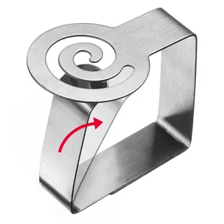 Westmark 4 Tischtuchklammern Spiral
