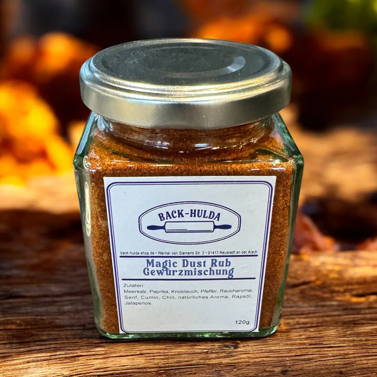 Magic Dust RUB - Würze mit Feuer und Charakter. 120g Im Quadrat Glas