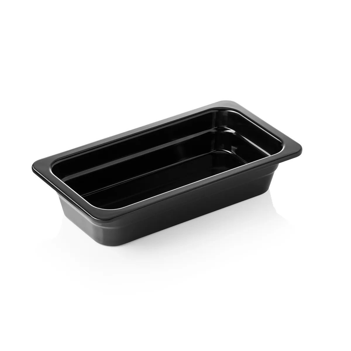 GN Behälter 1/3 GN 65 Black, Höhe wählbar, schwarz, Melamin