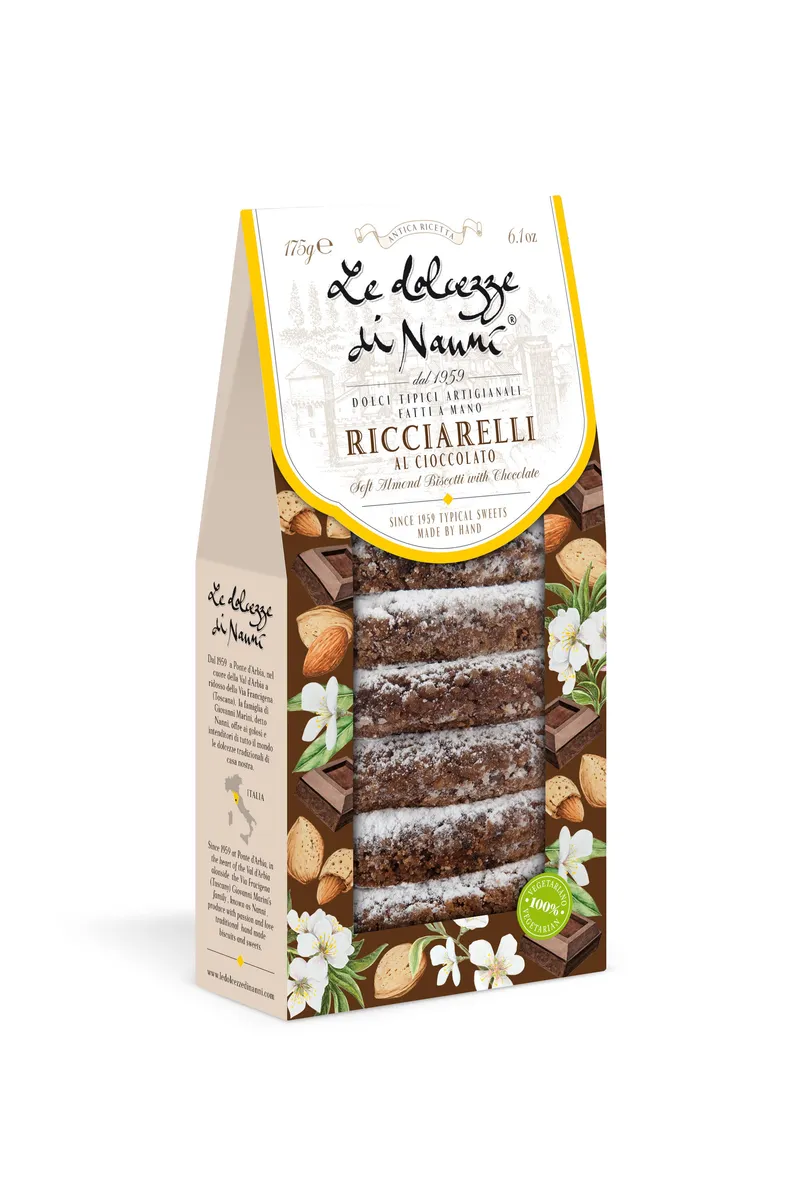 Ricciarelli mit Schokoladen-Weichmandelkuchen