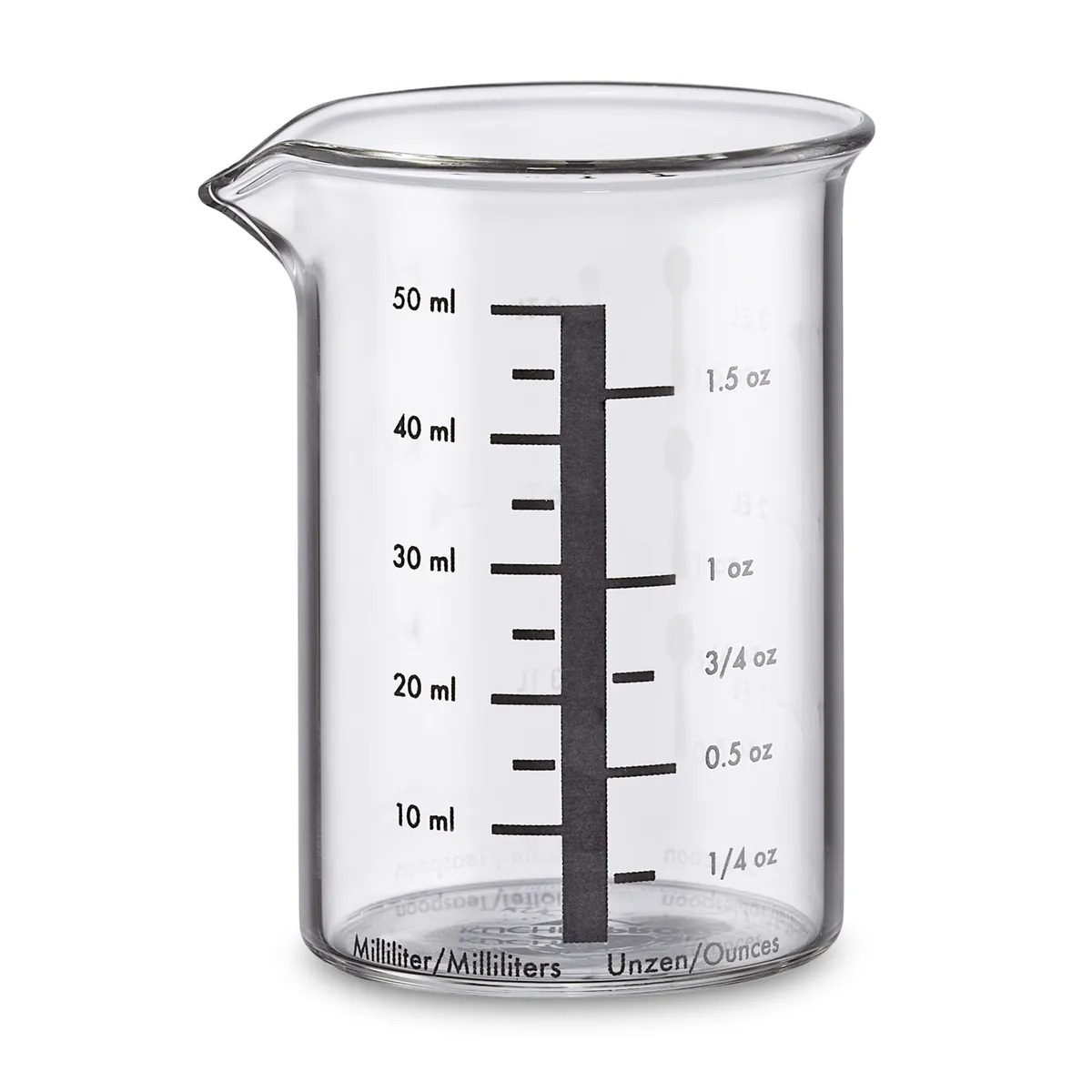 Messbecher 50 ml, Glas