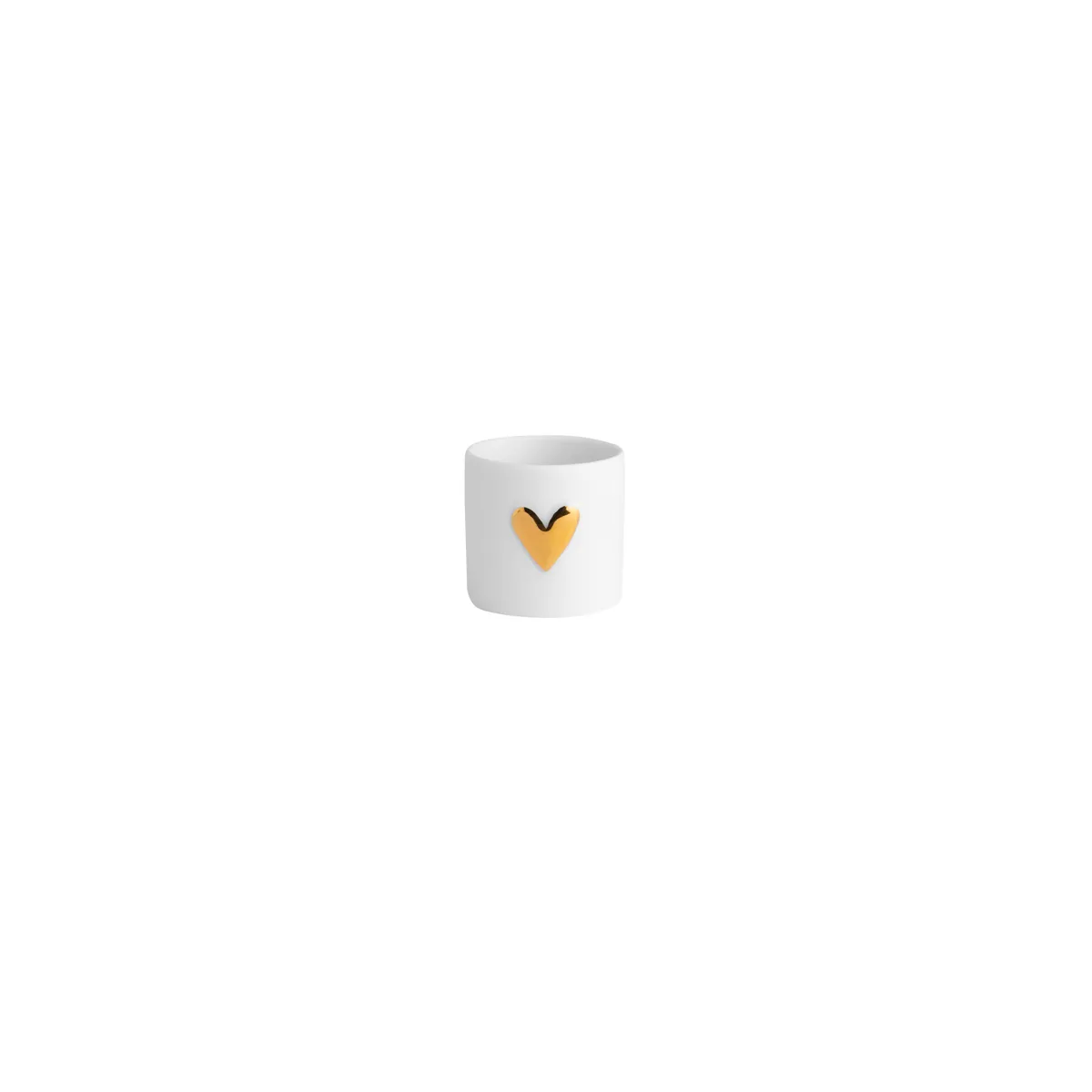 WOLKE SIEBEN Lichter Herz 2er Set gold D.4,5cm, H.4,5cm