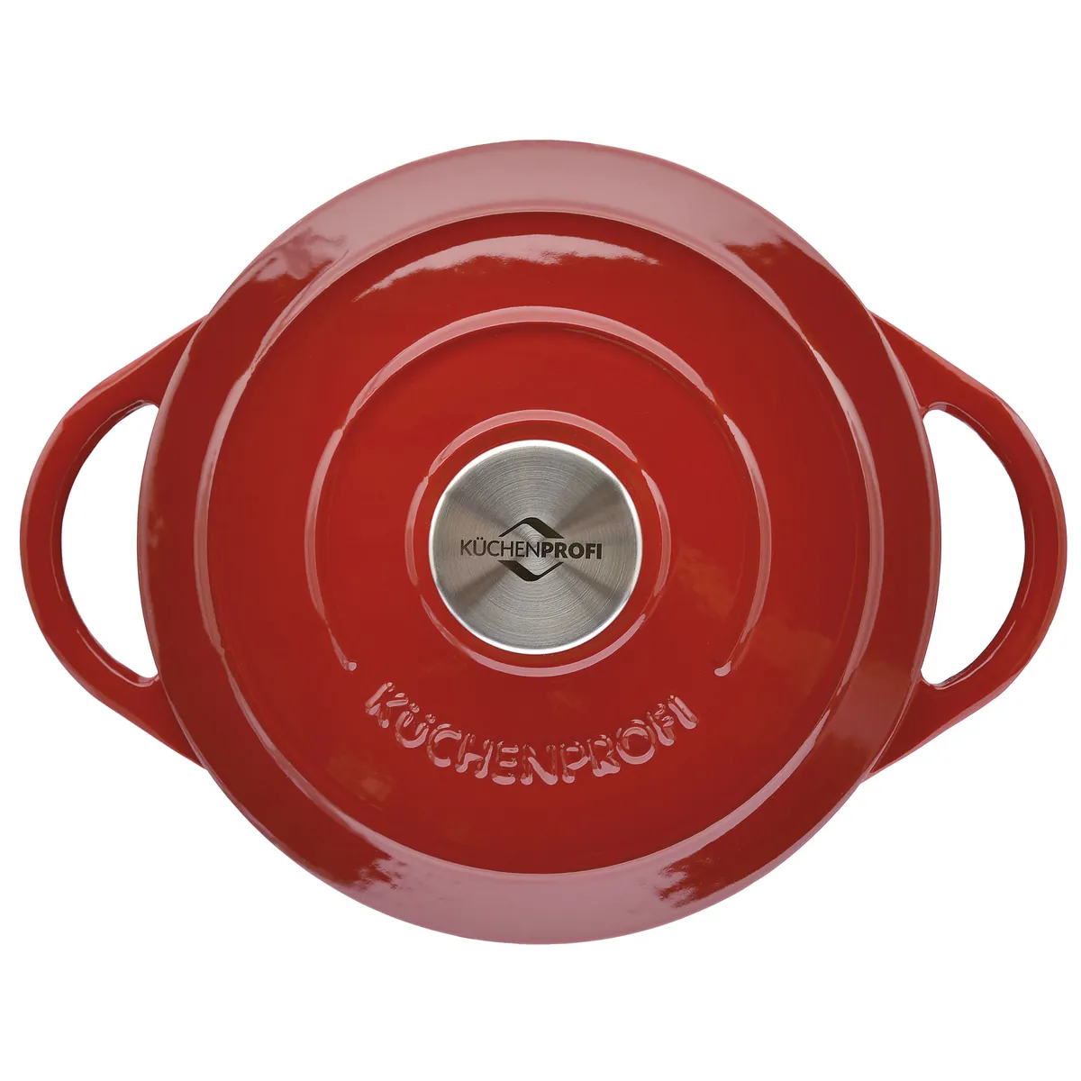 Bratentopf rund, 20 cm classic red