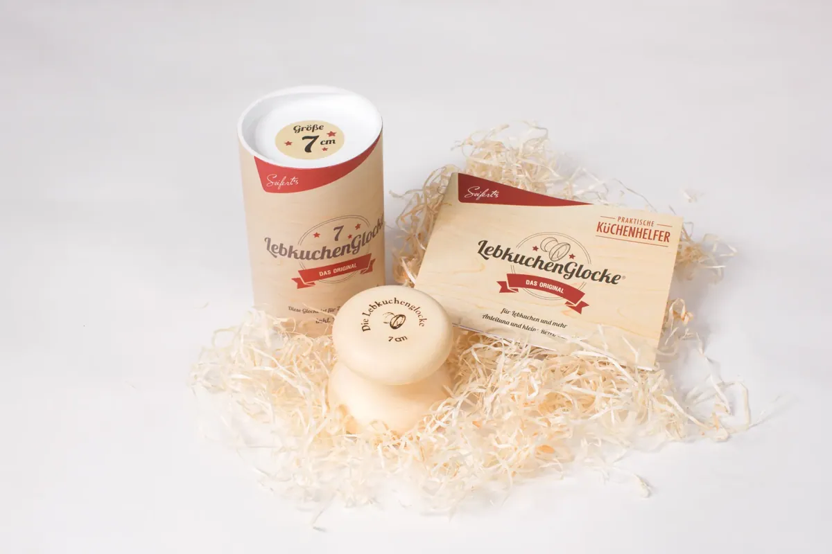 -Die Lebkuchenglocke- "Weihnachtsbäckerei" Lebkuchenglocke 7cm, mit Rezeptheft und Anleitung