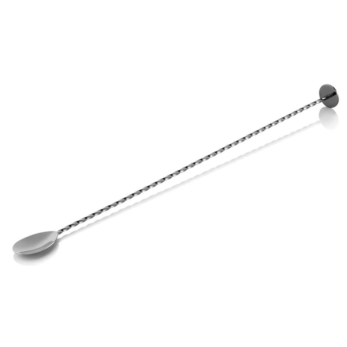 Barlöffel Twisted Nocturn, mit Stößelende, 40 cm, Farbe wählbar, Chromnickelstahl 18/10